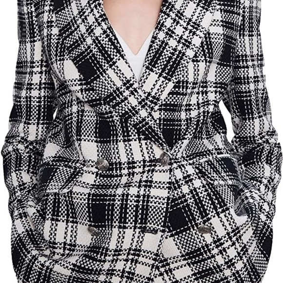 Zara Check Double Breasted Blazer - Picture 2 of 6